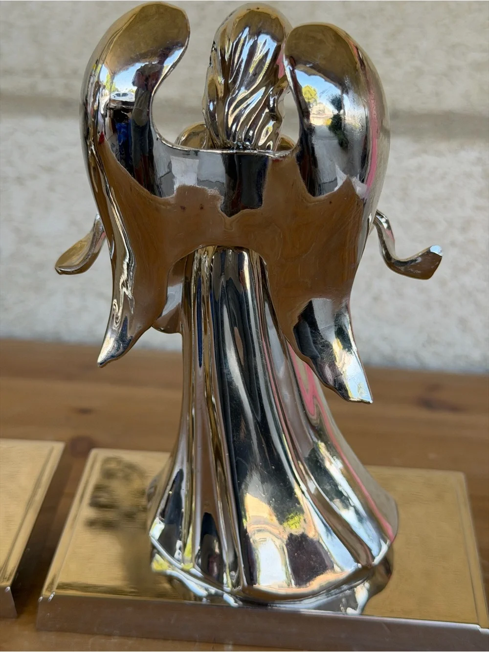 Set of 2 Silver Angel Stocking Holders - Home Accents